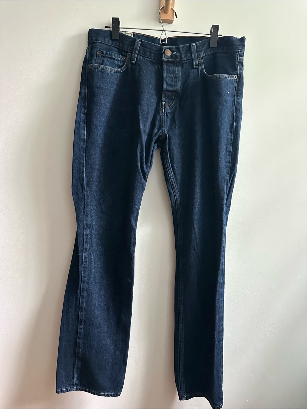 Hollister Dark Blue Slim Straight Jeans, W34 x L32